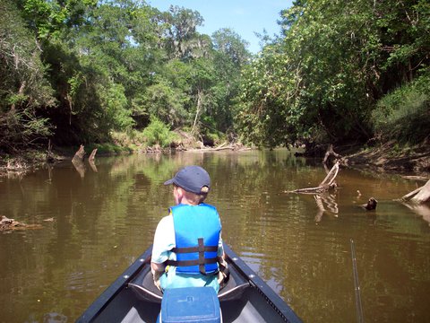 Heading upstream Navidad river